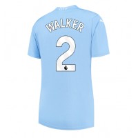 Fotballdrakt Dame Manchester City Kyle Walker #2 Hjemmedrakt 2023-24 Kortermet